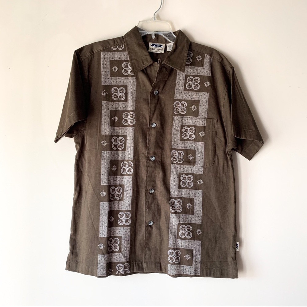 Raw Edge Sportswear button up short sleeve shirt